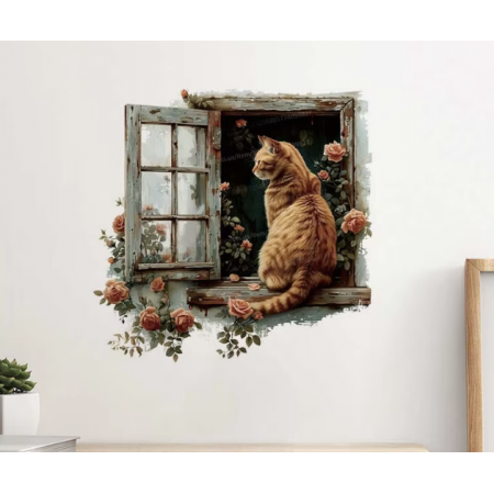 Sticker de interior window cat